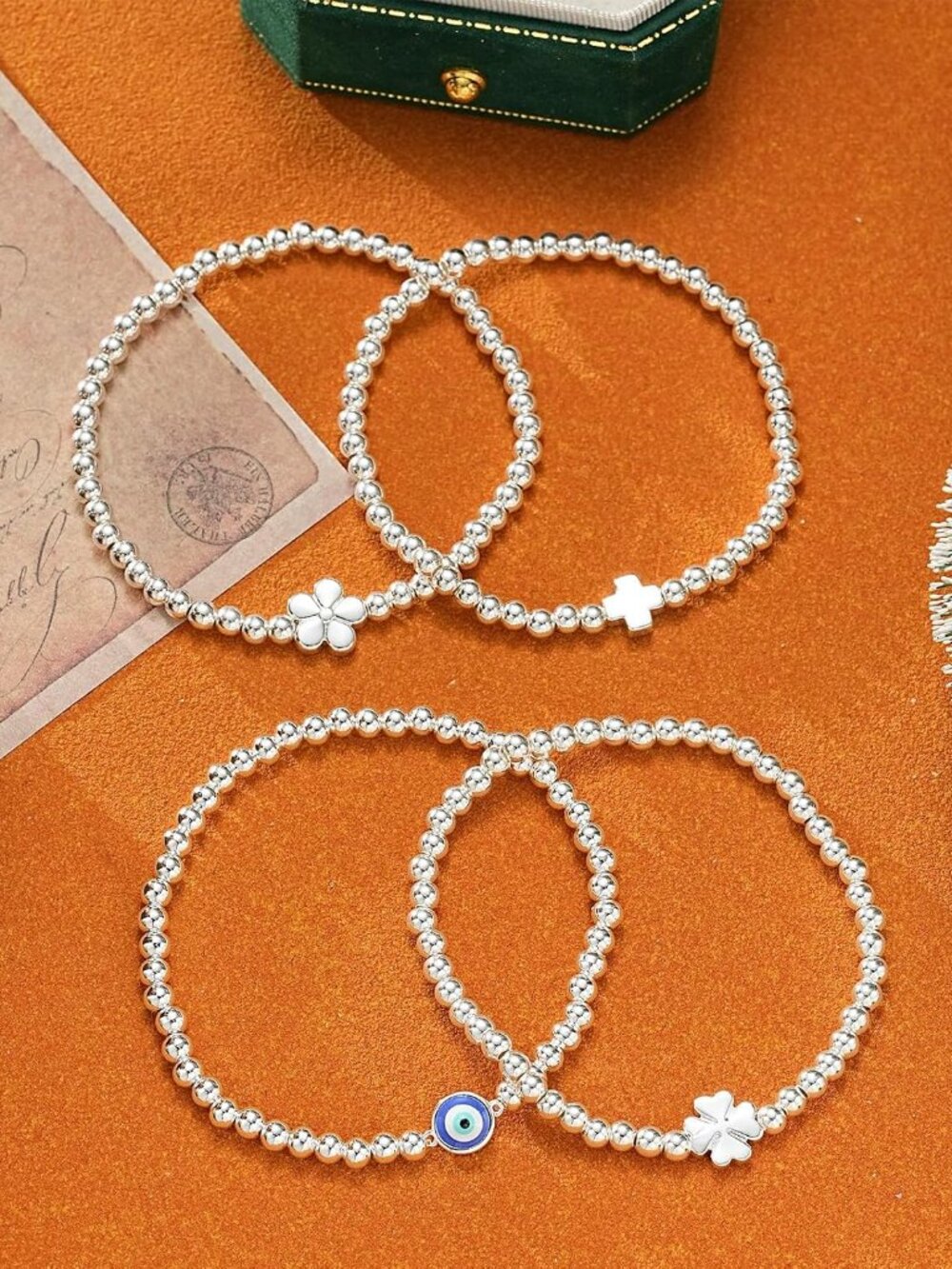 Gold Bracelets For Women 14k Gold Beaded Bracelets Stackable Bracelets For Women View 4